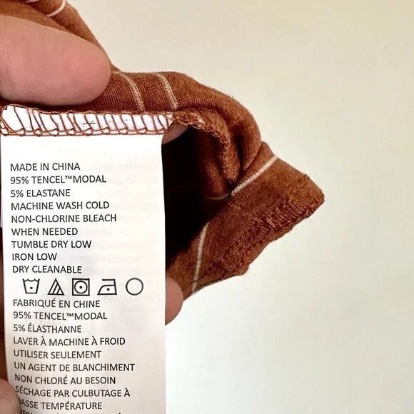 NWT Prana Foundation Scoop Neck Tank in Copper Heather Stripe - Size Small - Picture 4 of 8